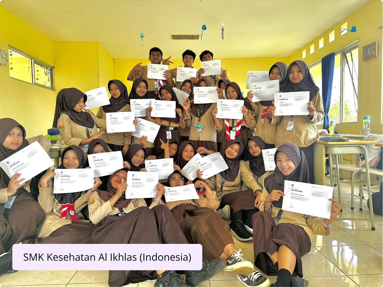 Indonesian students engaged in Class2Class virtual exchange